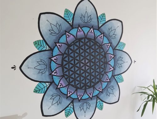 Fresque murale Mandala - Aux Couleurs d'Elsa décoration tendance